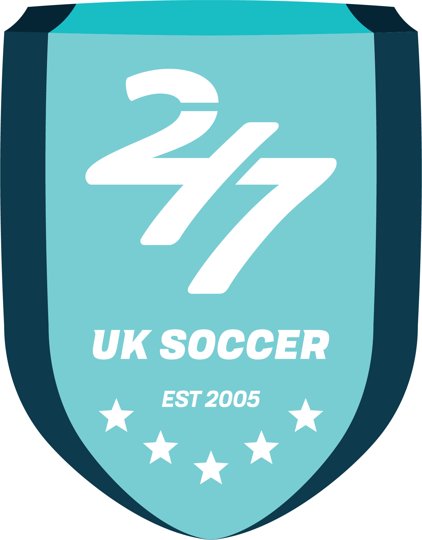 24-7 UK Soccer Crest Patch - Teal