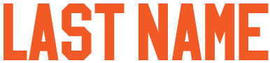 2" Pro Block/Narrow "NAME" ORANGE
